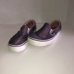 Vans plaid slip on youth